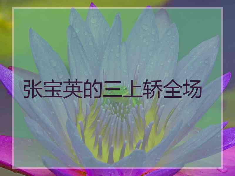 张宝英的三上轿全场