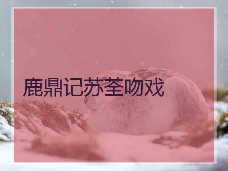 鹿鼎记苏荃吻戏