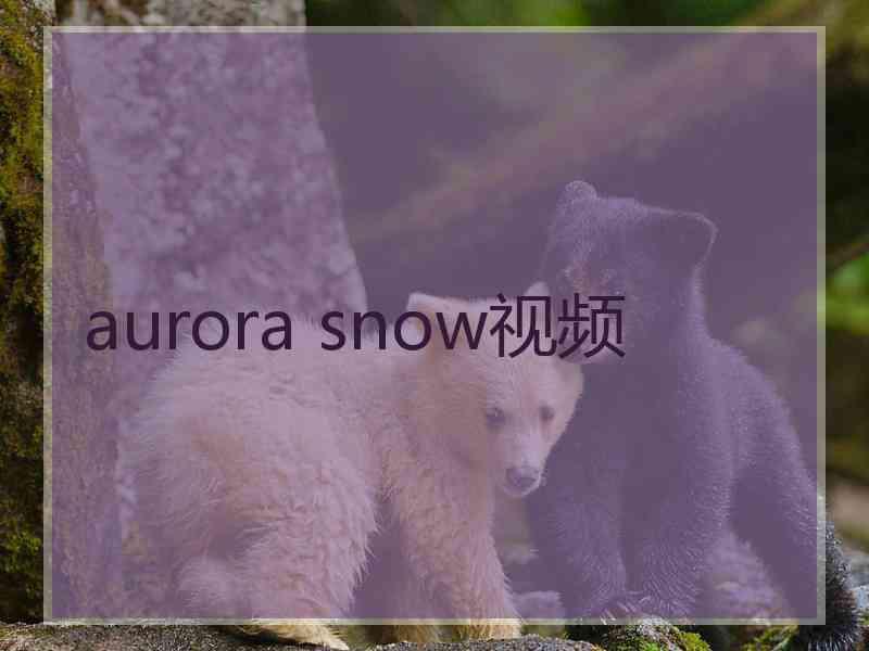 aurora snow视频