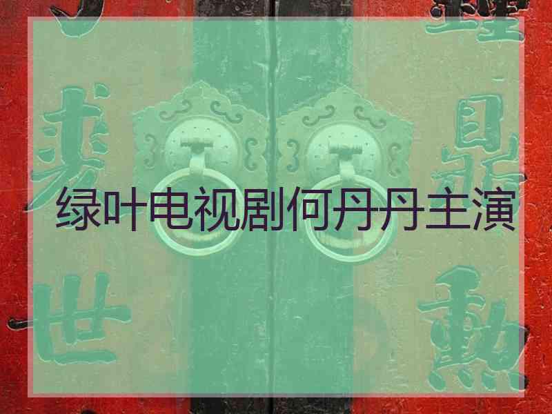 绿叶电视剧何丹丹主演