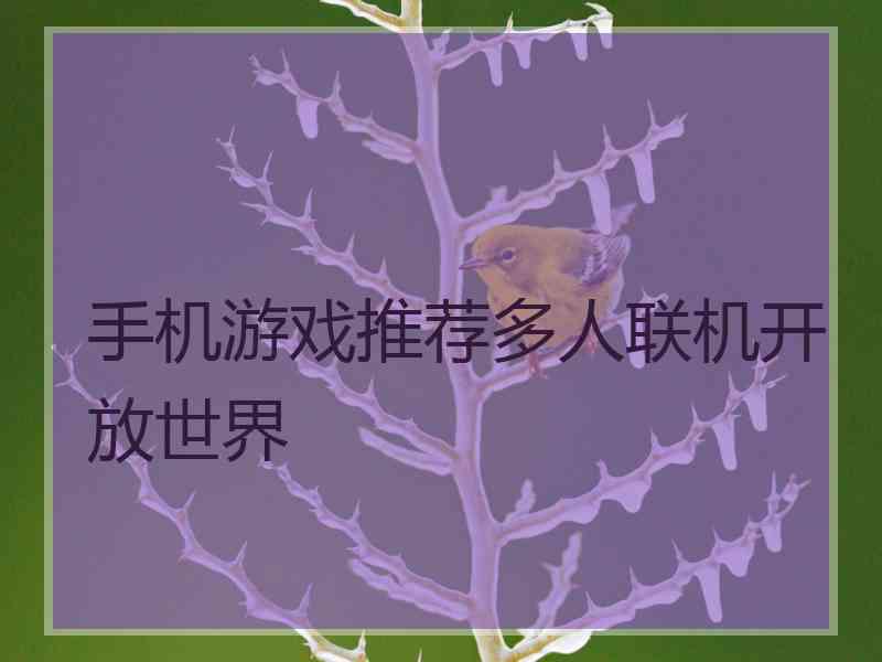 手机游戏推荐多人联机开放世界