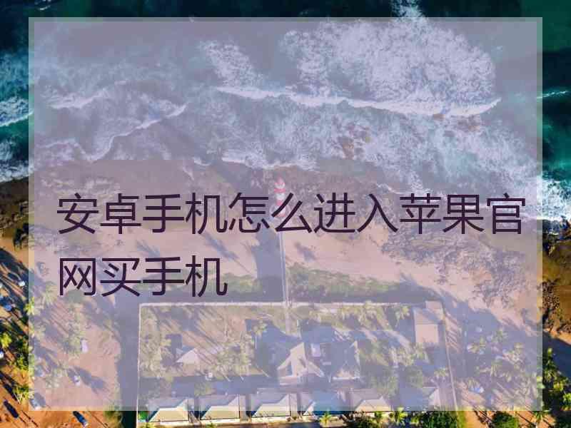 安卓手机怎么进入苹果官网买手机