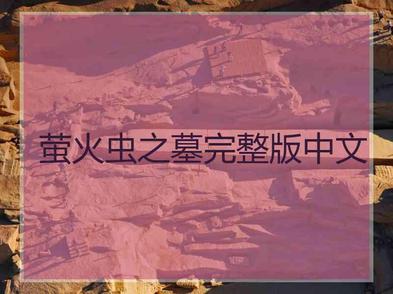 萤火虫之墓完整版中文