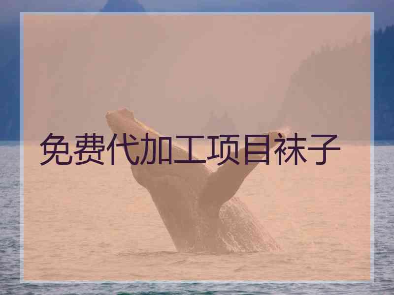 免费代加工项目袜子