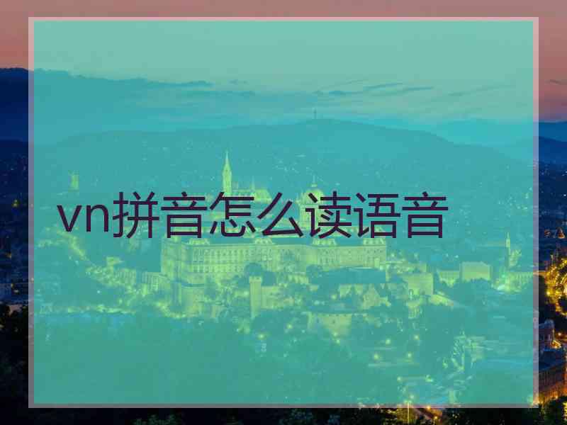 vn拼音怎么读语音