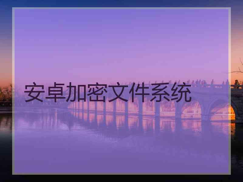 安卓加密文件系统