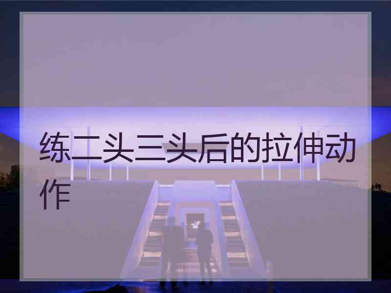 练二头三头后的拉伸动作