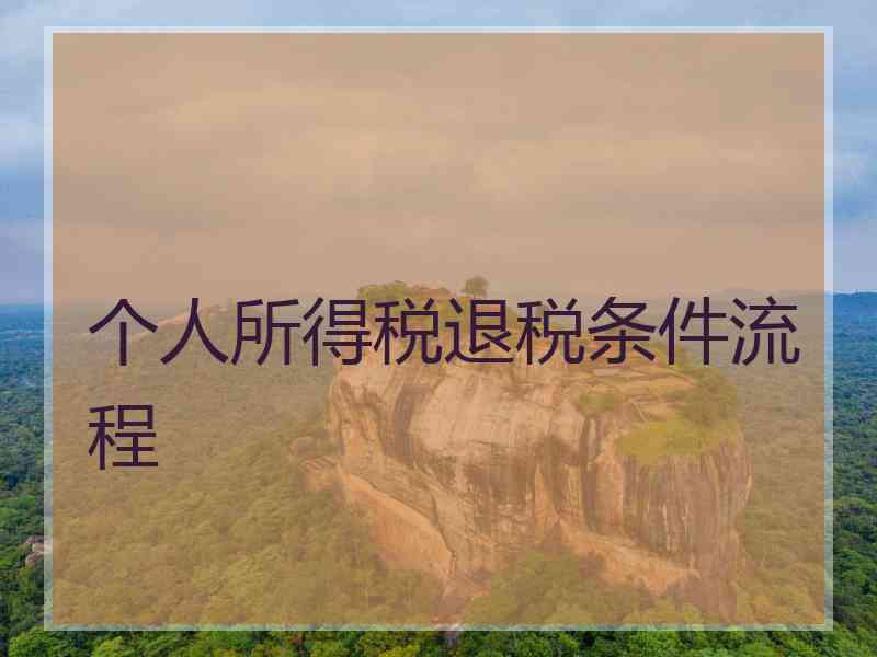 个人所得税退税条件流程