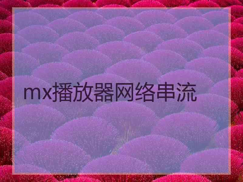 mx播放器网络串流