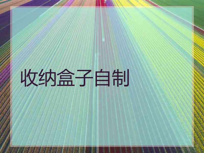 收纳盒子自制
