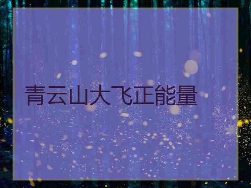 青云山大飞正能量