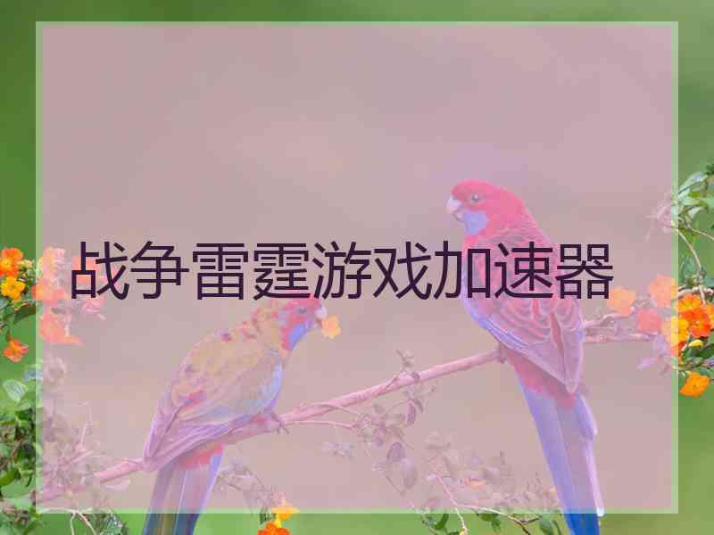 战争雷霆游戏加速器