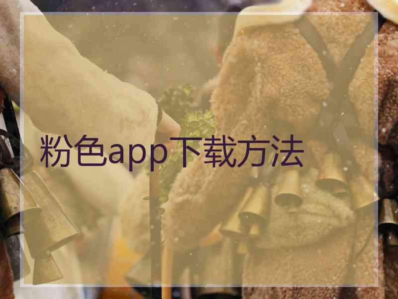 粉色app下载方法