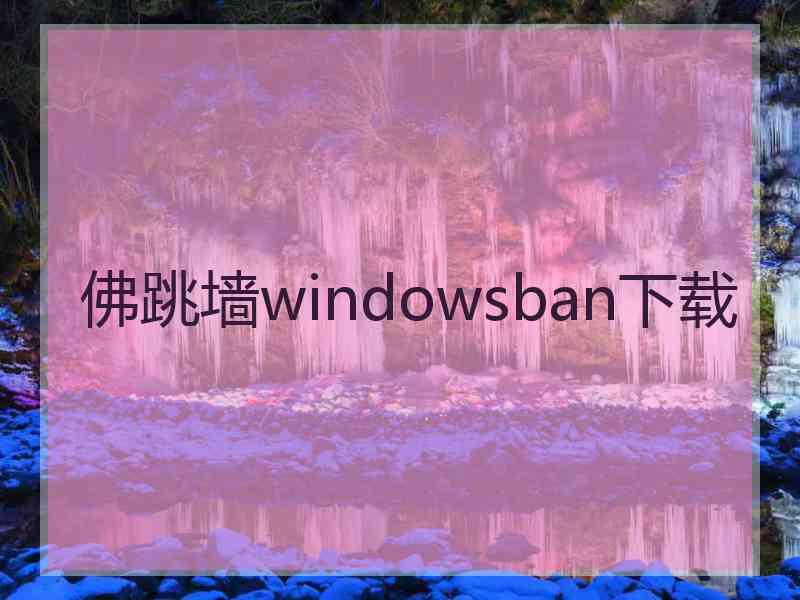 佛跳墙windowsban下载