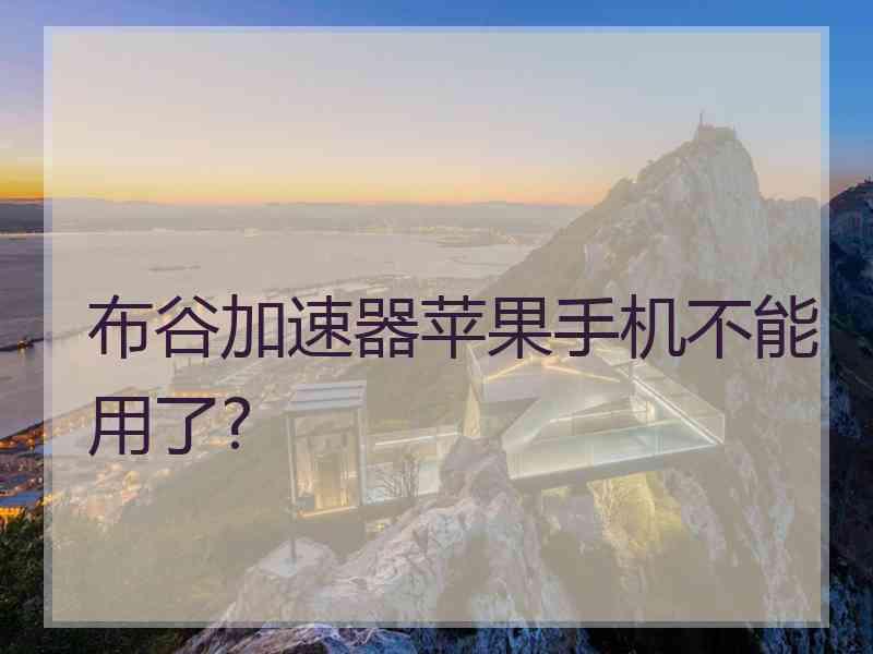 布谷加速器苹果手机不能用了?