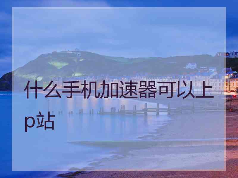 什么手机加速器可以上p站