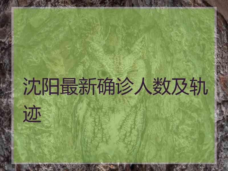 沈阳最新确诊人数及轨迹