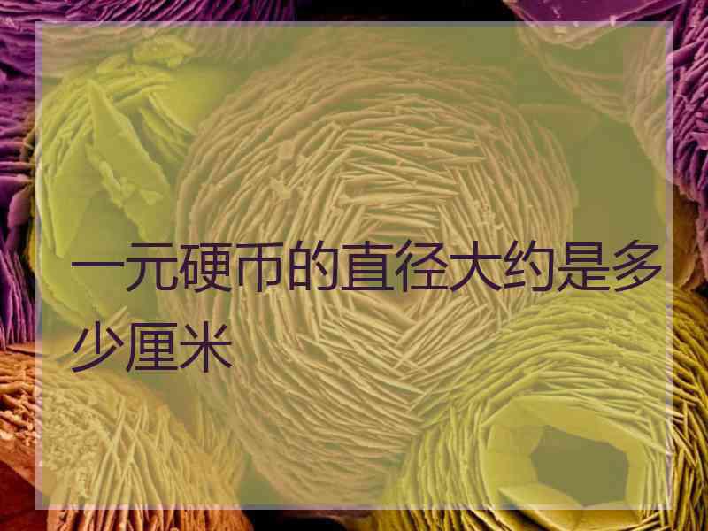 一元硬币的直径大约是多少厘米