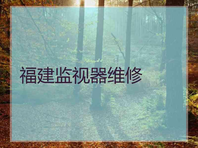 福建监视器维修