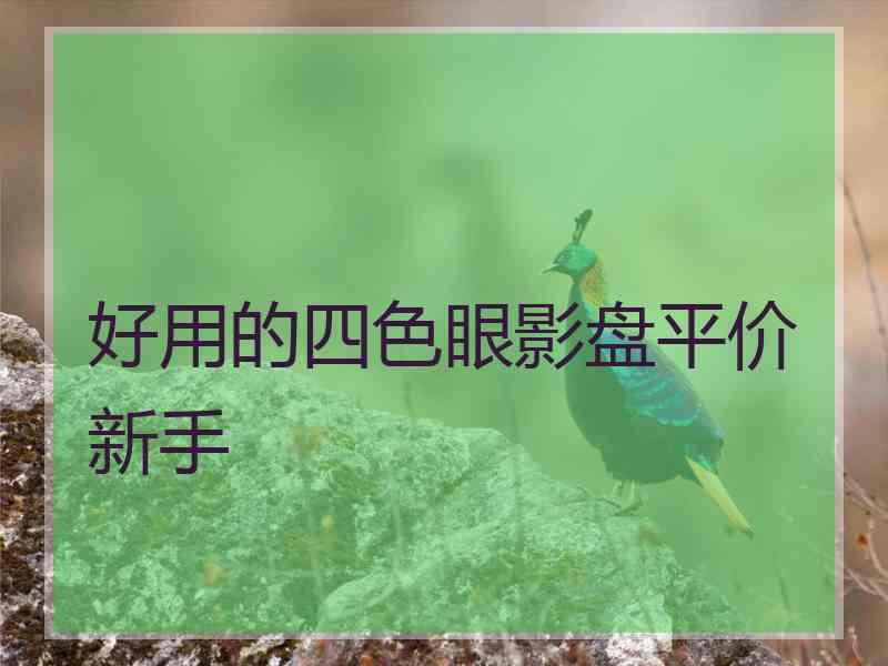 好用的四色眼影盘平价新手