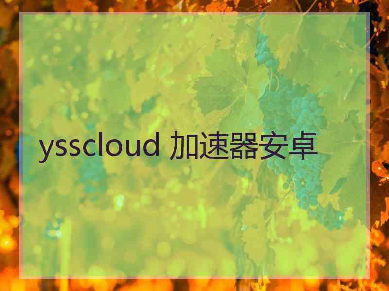 ysscloud 加速器安卓