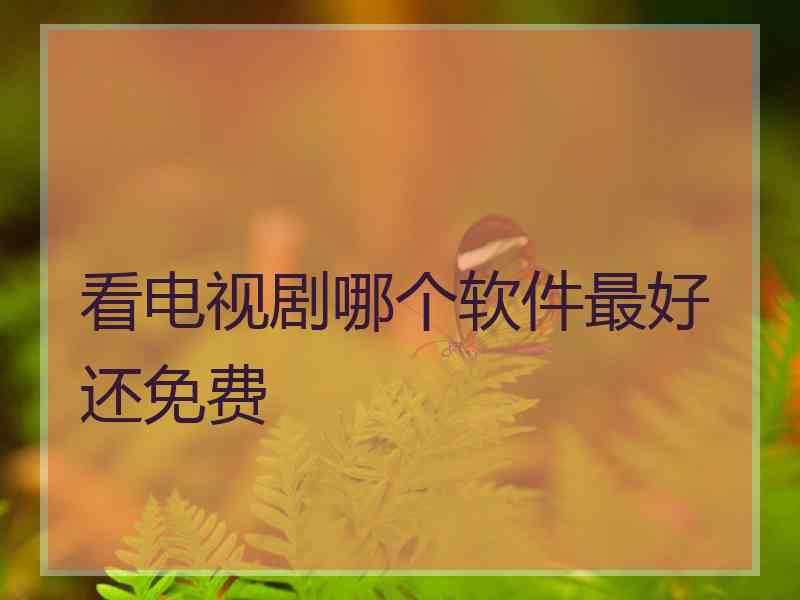 看电视剧哪个软件最好还免费