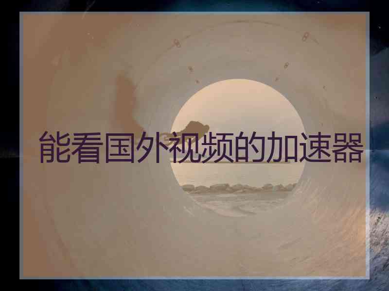 能看国外视频的加速器