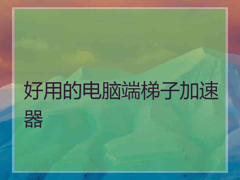 好用的电脑端梯子加速器