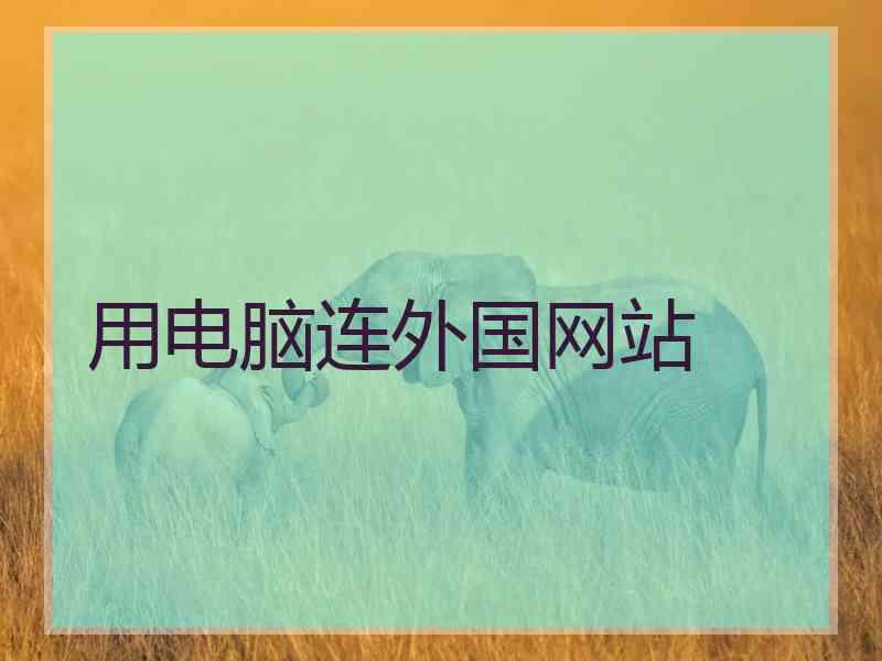 用电脑连外国网站