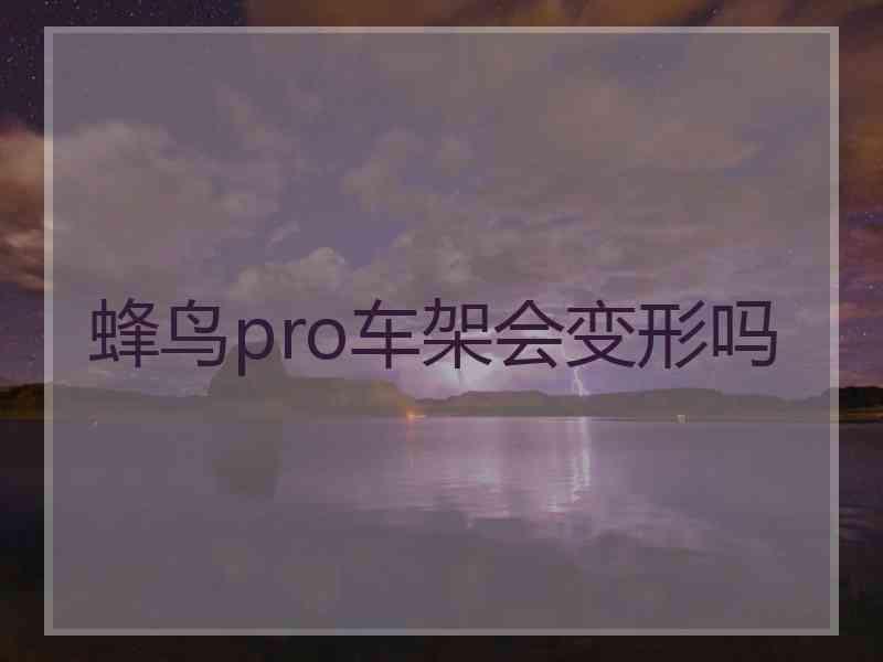 蜂鸟pro车架会变形吗