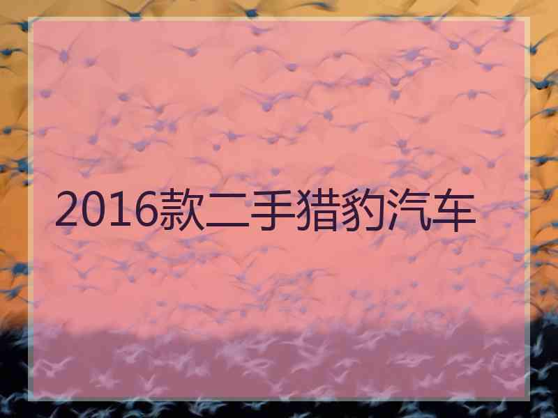 2016款二手猎豹汽车