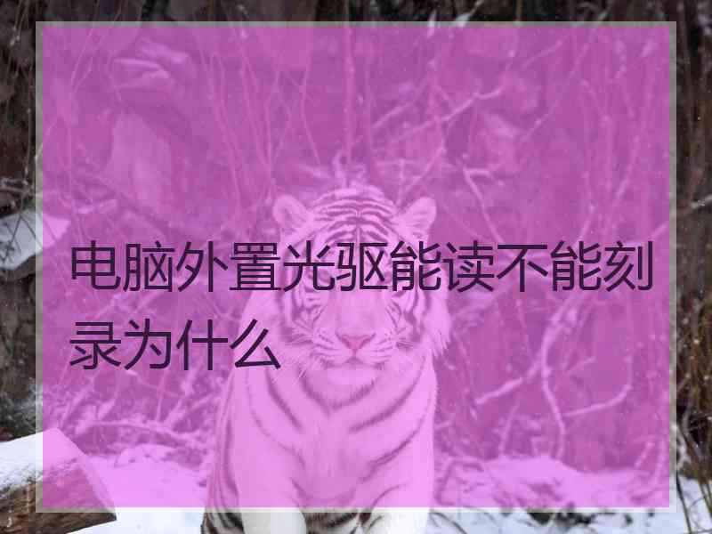 电脑外置光驱能读不能刻录为什么