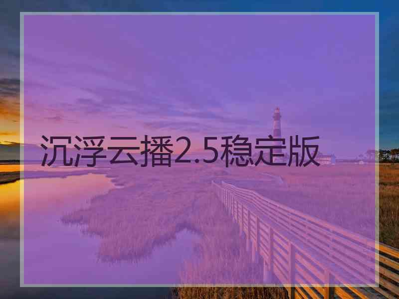 沉浮云播2.5稳定版