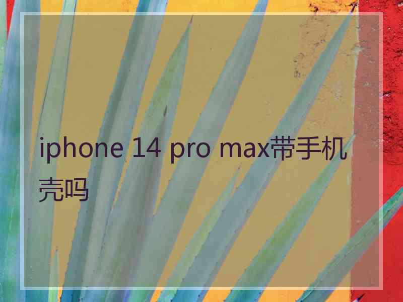 iphone 14 pro max带手机壳吗