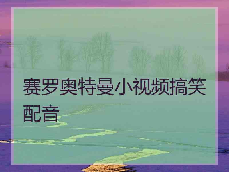 赛罗奥特曼小视频搞笑配音