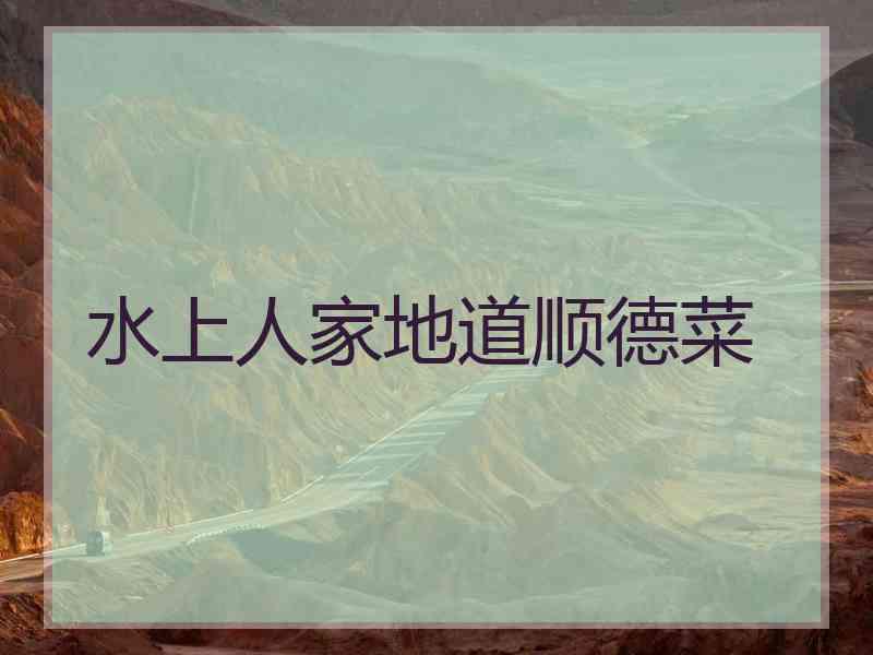 水上人家地道顺德菜