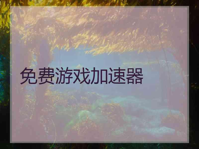 免费游戏加速器