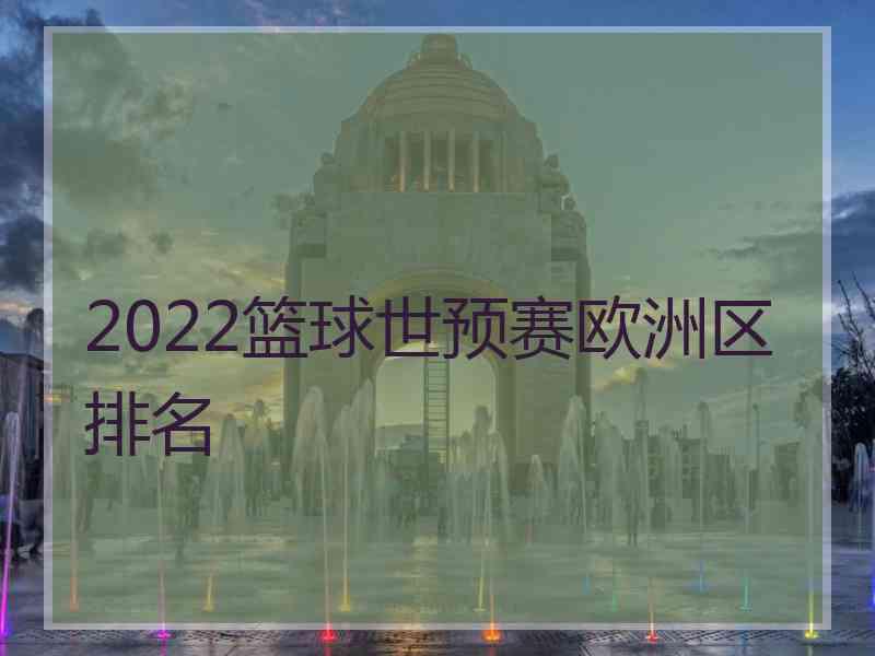 2022篮球世预赛欧洲区排名