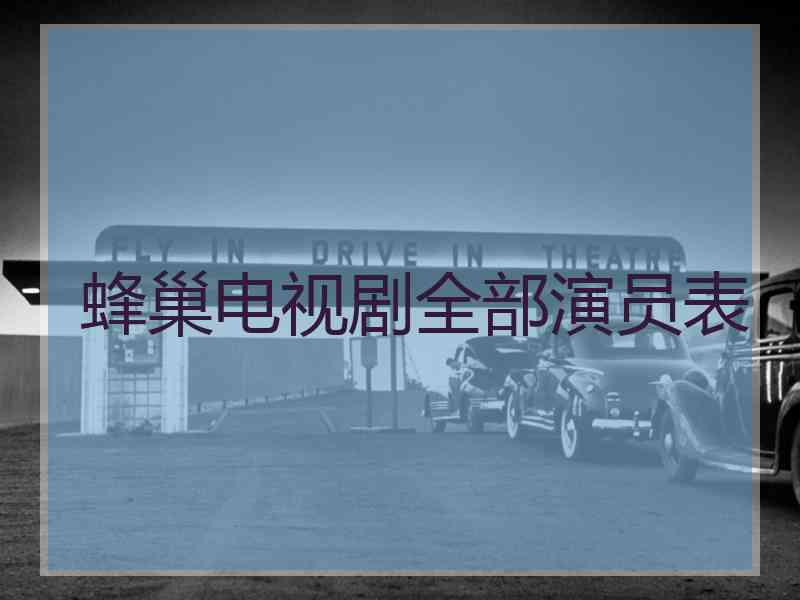 蜂巢电视剧全部演员表