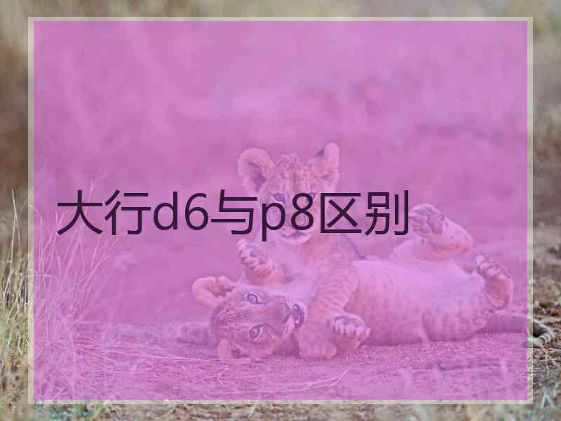 大行d6与p8区别