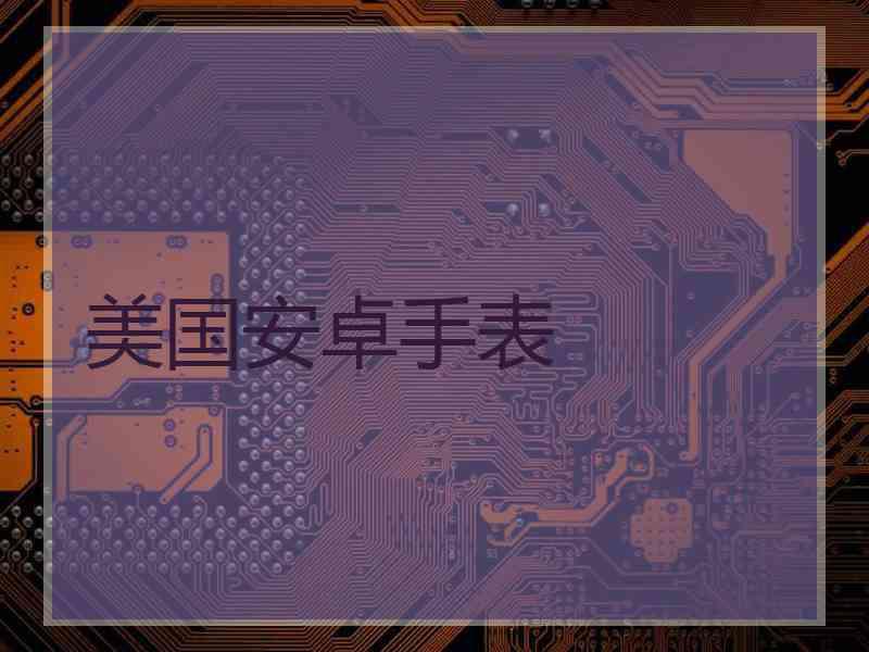 美国安卓手表