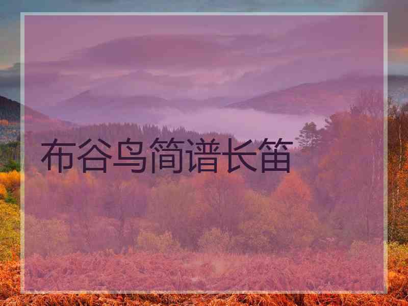 布谷鸟简谱长笛