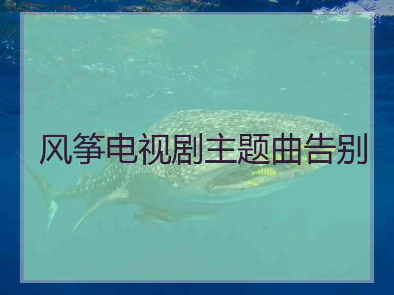 风筝电视剧主题曲告别
