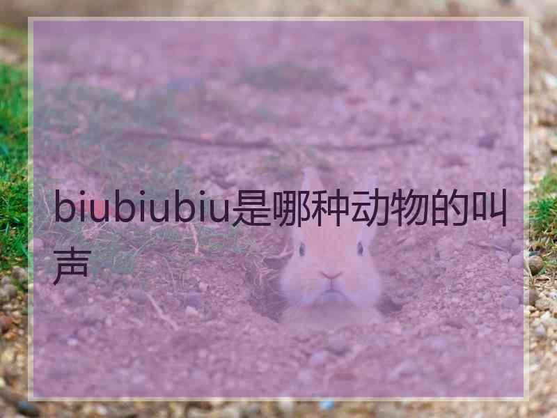 biubiubiu是哪种动物的叫声
