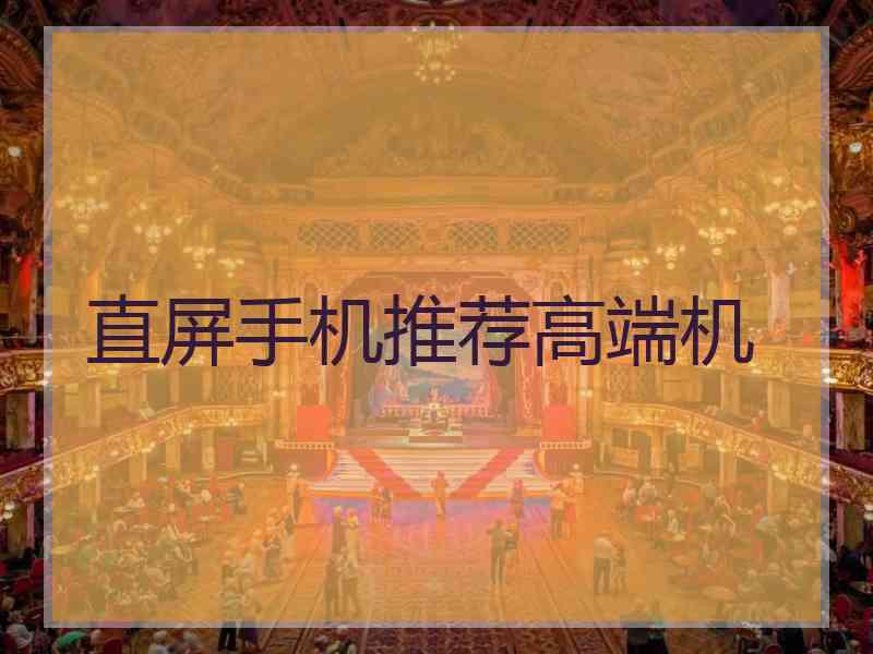 直屏手机推荐高端机