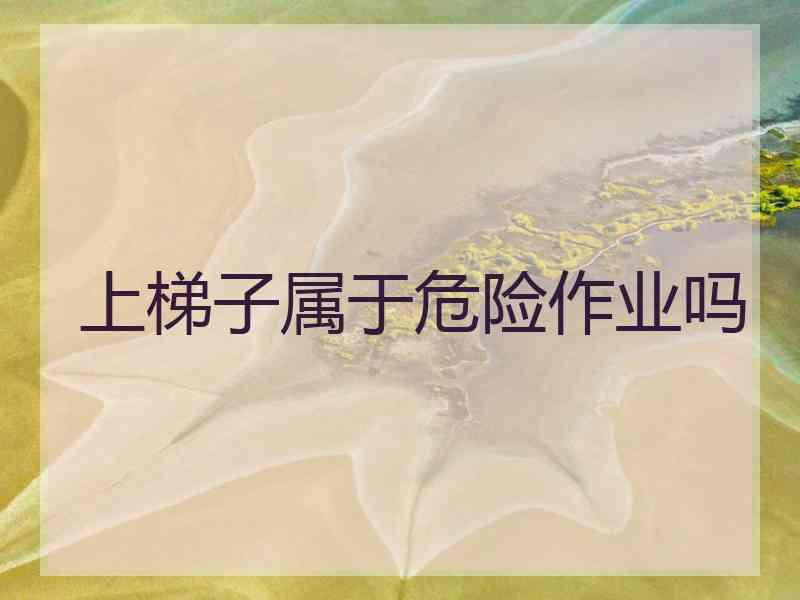 上梯子属于危险作业吗