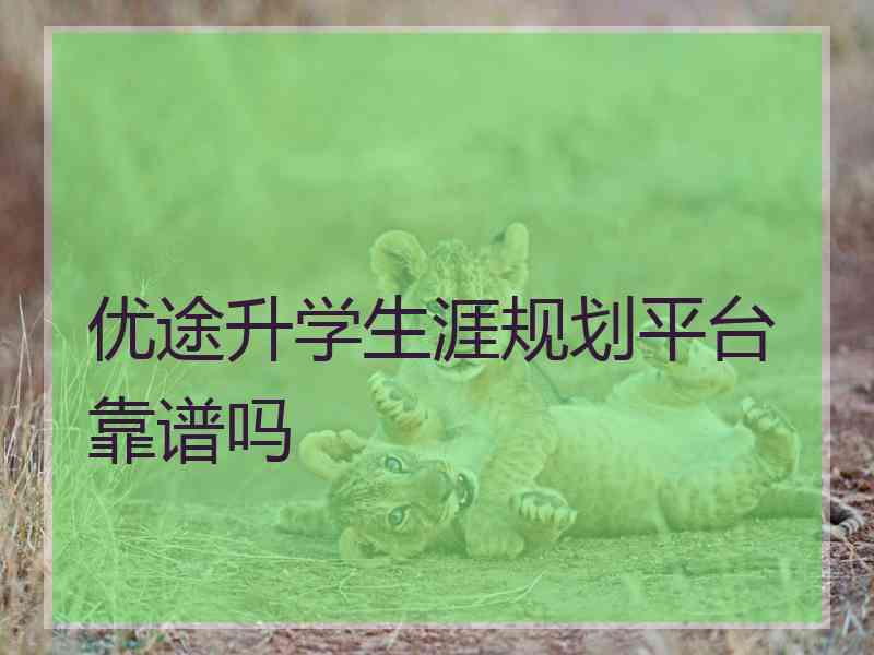 优途升学生涯规划平台靠谱吗