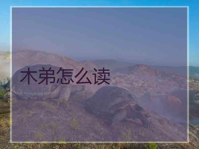 木弟怎么读