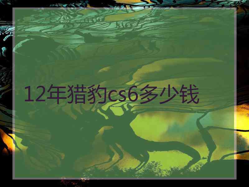 12年猎豹cs6多少钱