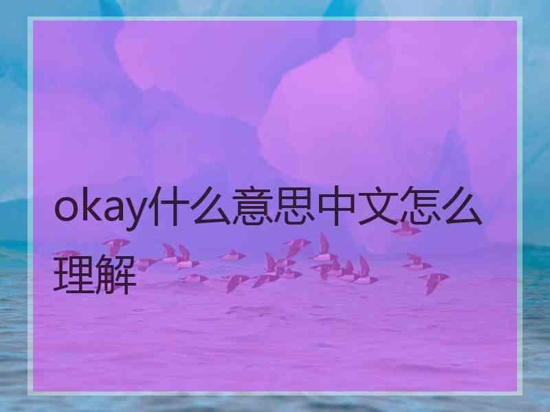okay什么意思中文怎么理解